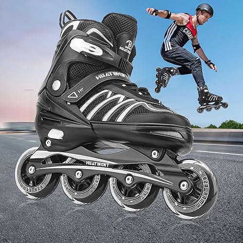 Miniatura 6 de Patines en línea ajustables para mujeres y hombres, patines para adultos, mujeres y hombres con ruedas grandes, patines para mujer para jóvenes,