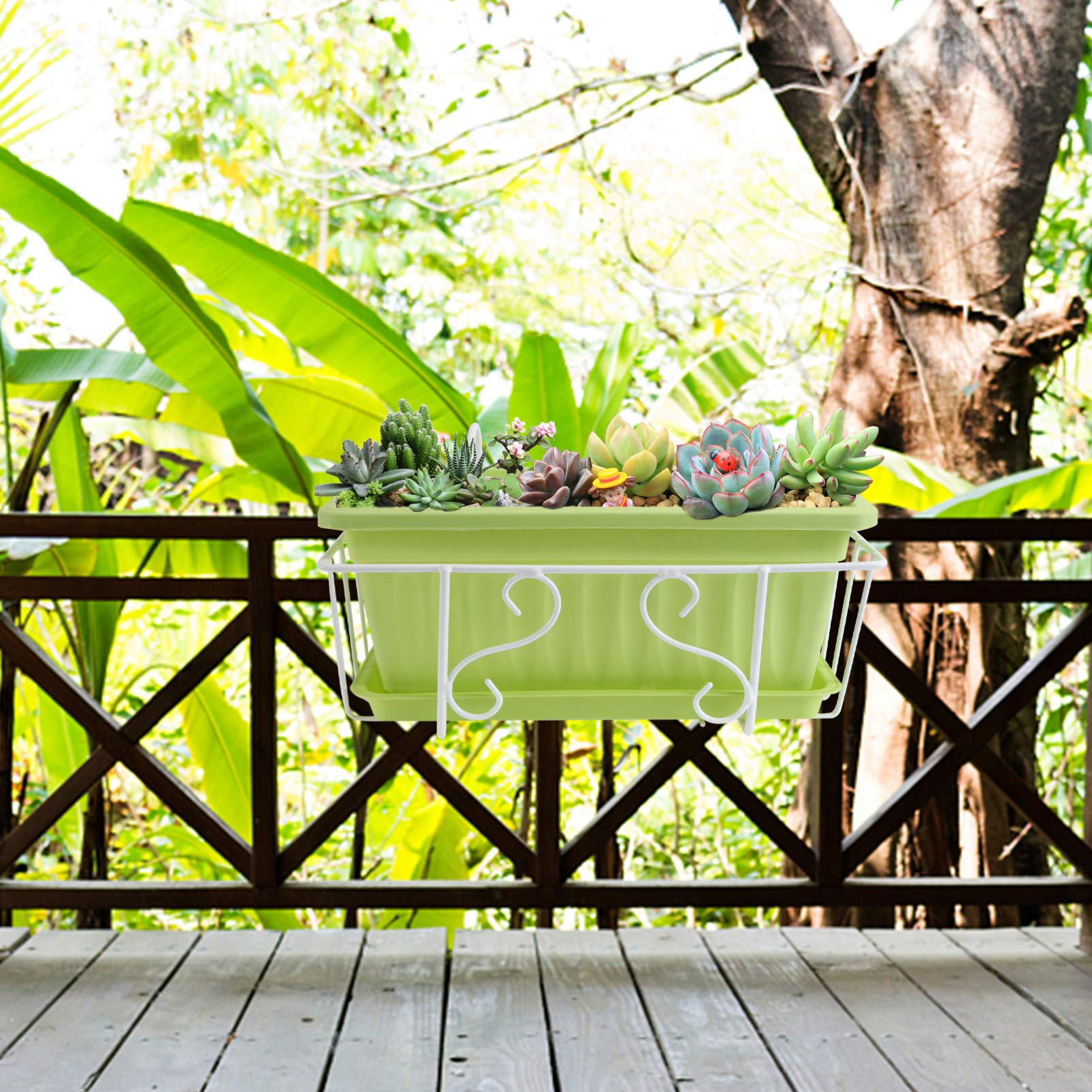 BESPORTBLE Hanging Flower Pot Wall Hanging Planter Deck Planters Planting Flowerpot Garden Supply