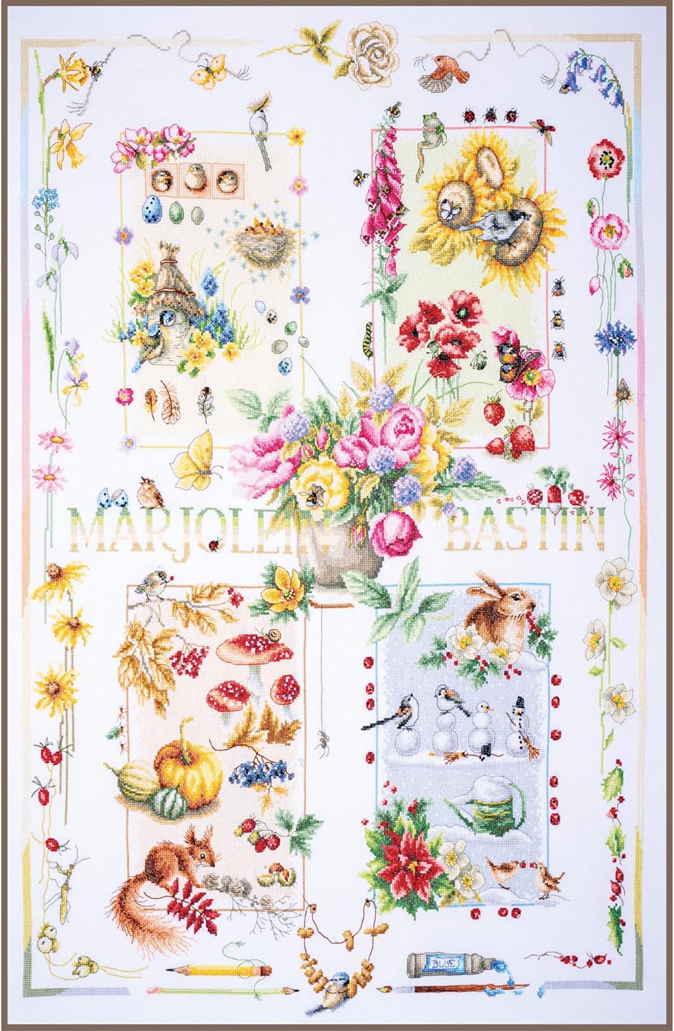 Lanarte Counted Cross Stitch 4 Seasons, Multicoloured