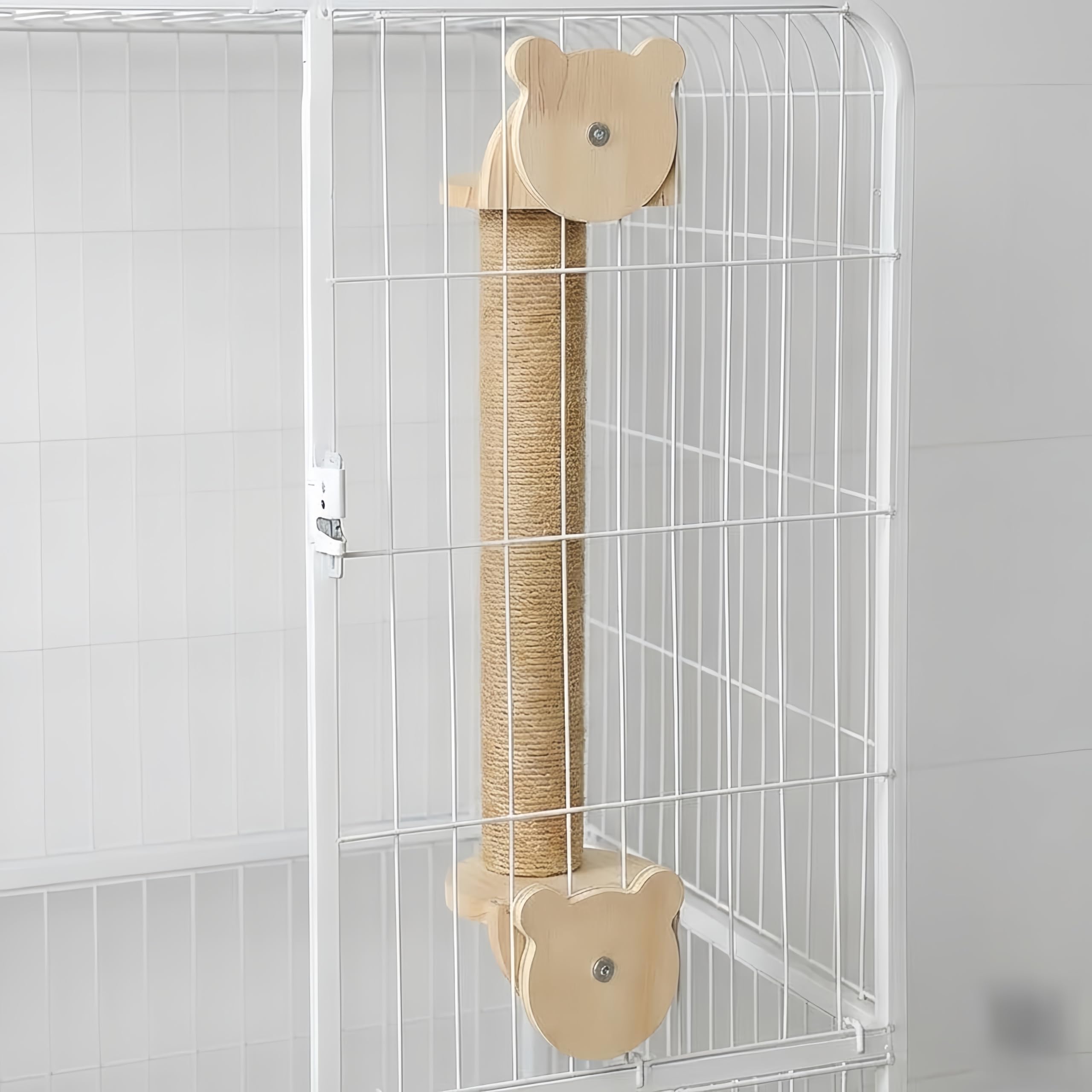 Amazon | N&S 猫用ケージ対応 爪とぎポール 53cm 工具付属 簡単取付 麻