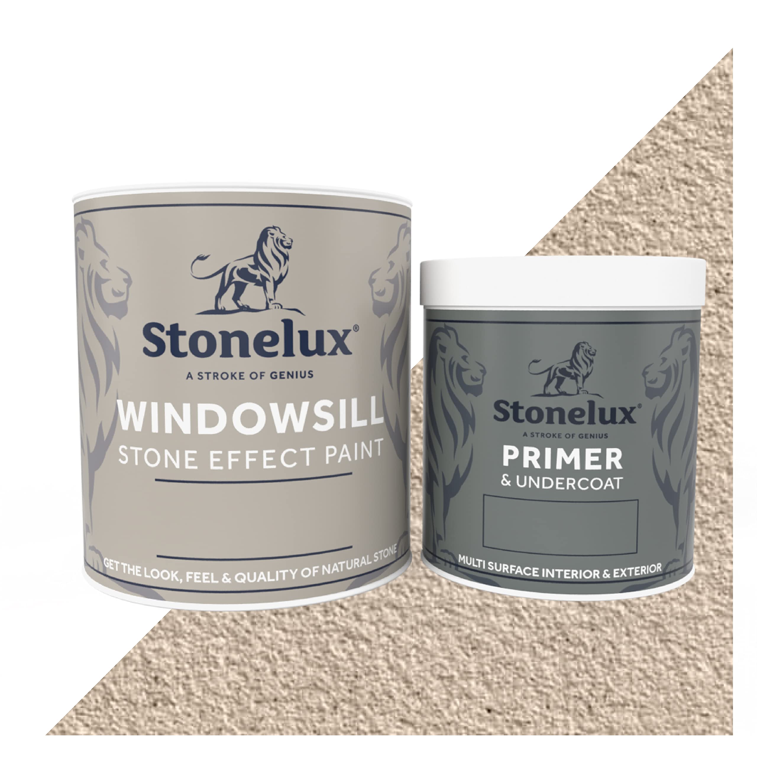 StoneLux Windowsill Paint - Stone Effect Paint - 1L & 500ml Primer (Lamport) โ image 1
