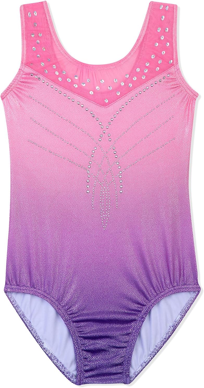 Leotards for Girls Gymnastics Toddler Dance Clothing Ballet Tutu Sparkles Black Blue Purple Colorful Ribbons