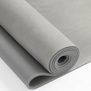 otoez Suede Headliner Fabric with Foam Backing Material 72" L × 60" W, Automotive Roof Replacement Headliner Material Gray Interior Replacement Material for Car Truck RV Home Repair DIY