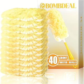 40 Count Disposable Microfiber Duster Refills for Swiffer - 360 Heavy Duty Refills Handle Not Included