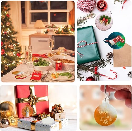 Miniatura 6 de 6 moldes de resina de Navidad de silicona, moldes de resina epoxi, moldes de silicona para resina epoxi, moldes redondos de silicona de Navidad para