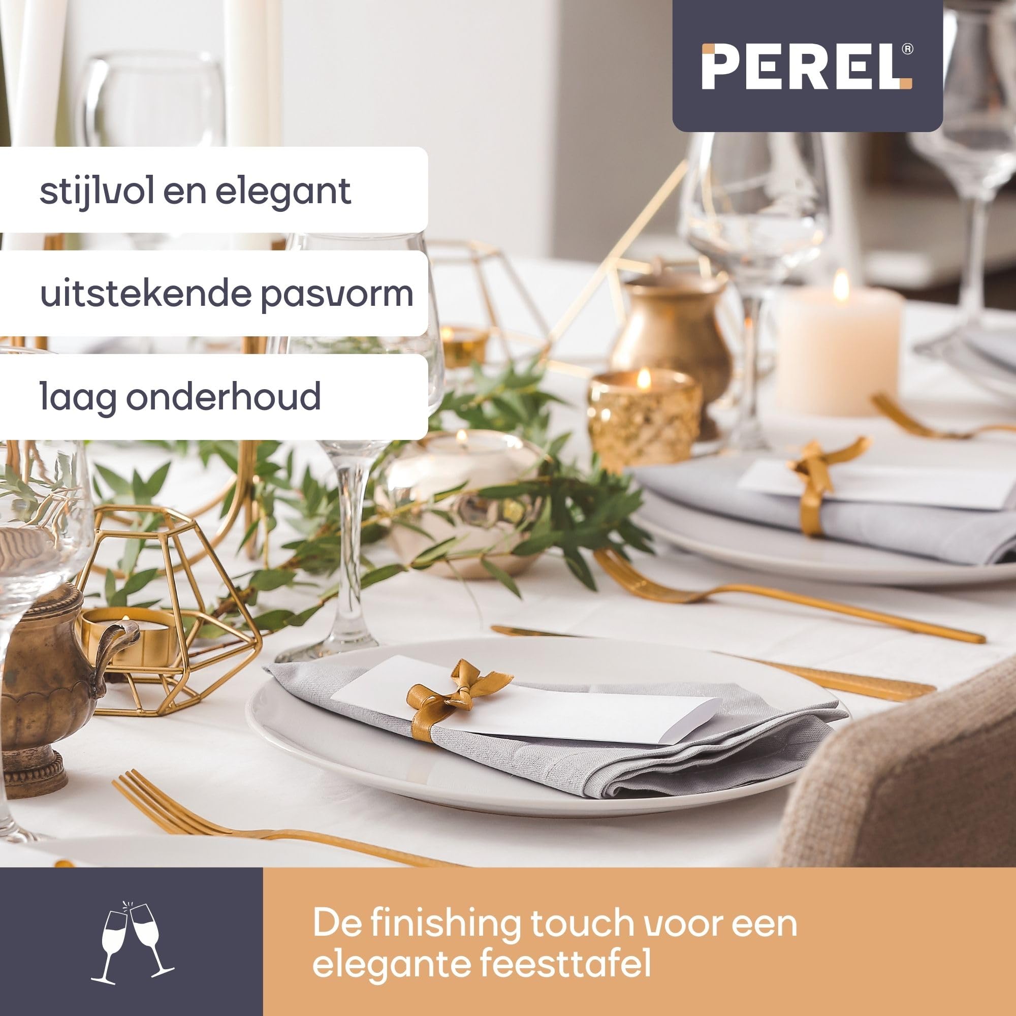 Perel Hoes voor tafel, zwart, rechthoekig, 180 cm x 75 Perel Hoes voor tafel, zwart, rechthoekig, 180 cm x 75