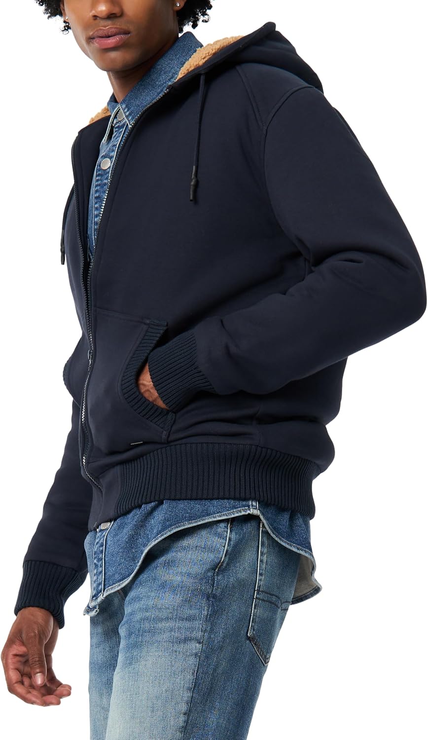 Buffalo David Bitton Men's Long Sleeve Sherpa Fleece Zip Up