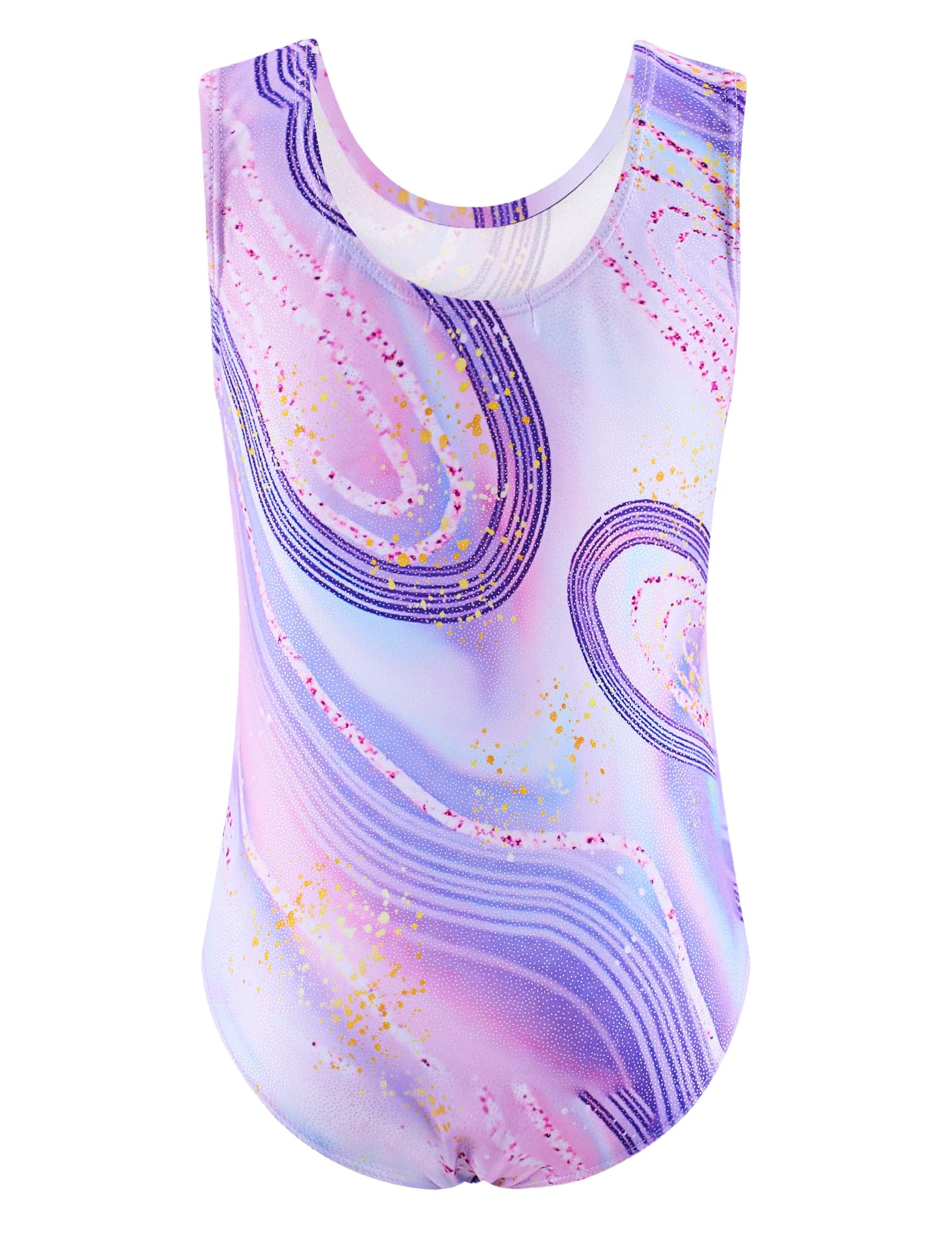 Arshiner Body Ginnastica Bambina Set Danza Ritmica Artistica Tuta Sportiva Senza Maniche Shorts Metallizzati Fascia Capelli Elastico Abbigliamento Fitness Balletto Costume Spettacolo Bambina 3-10 Anni