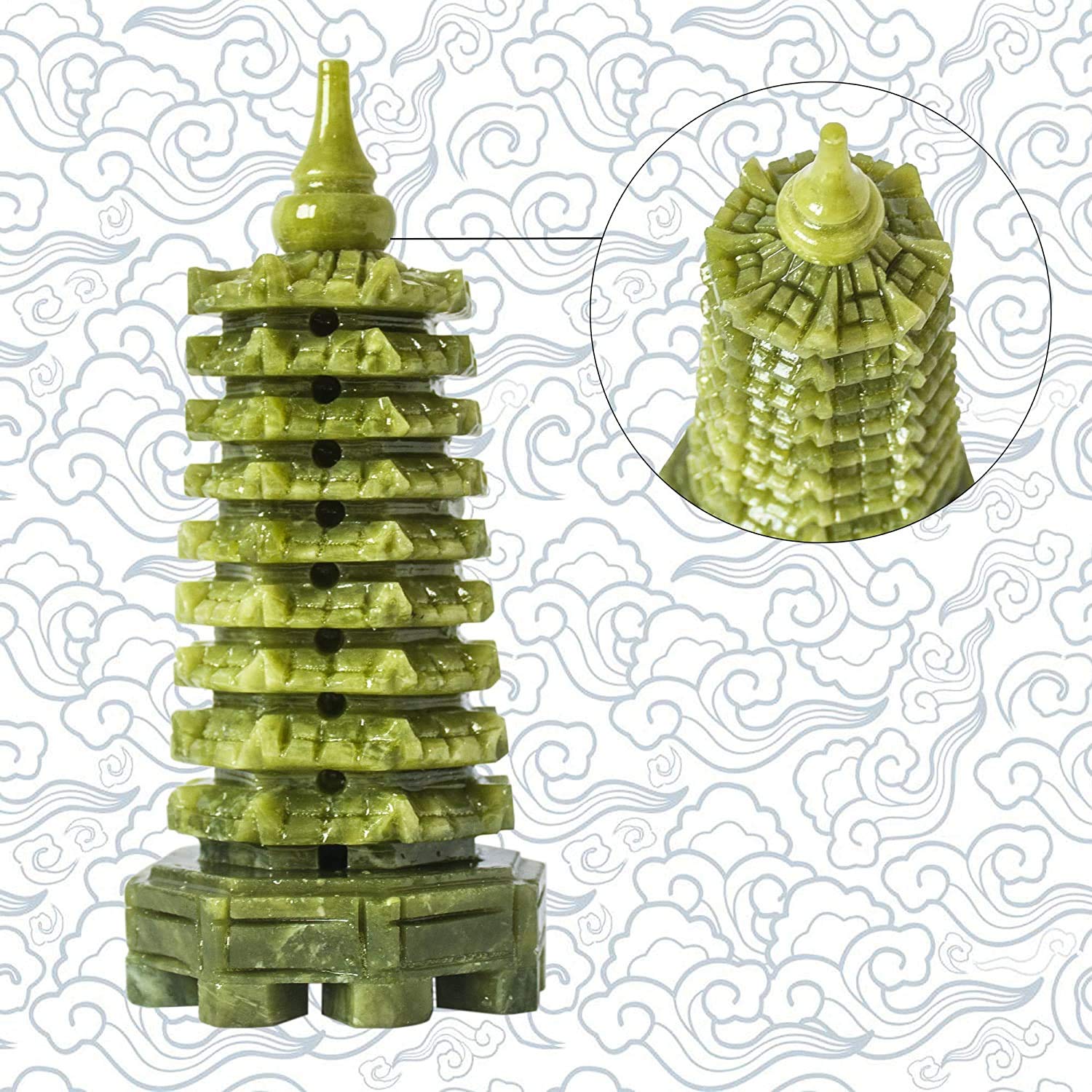 Amazon.co.jp: 文昌塔 もんしょうとう 文昌タワー 九階のタワー 縁起物 