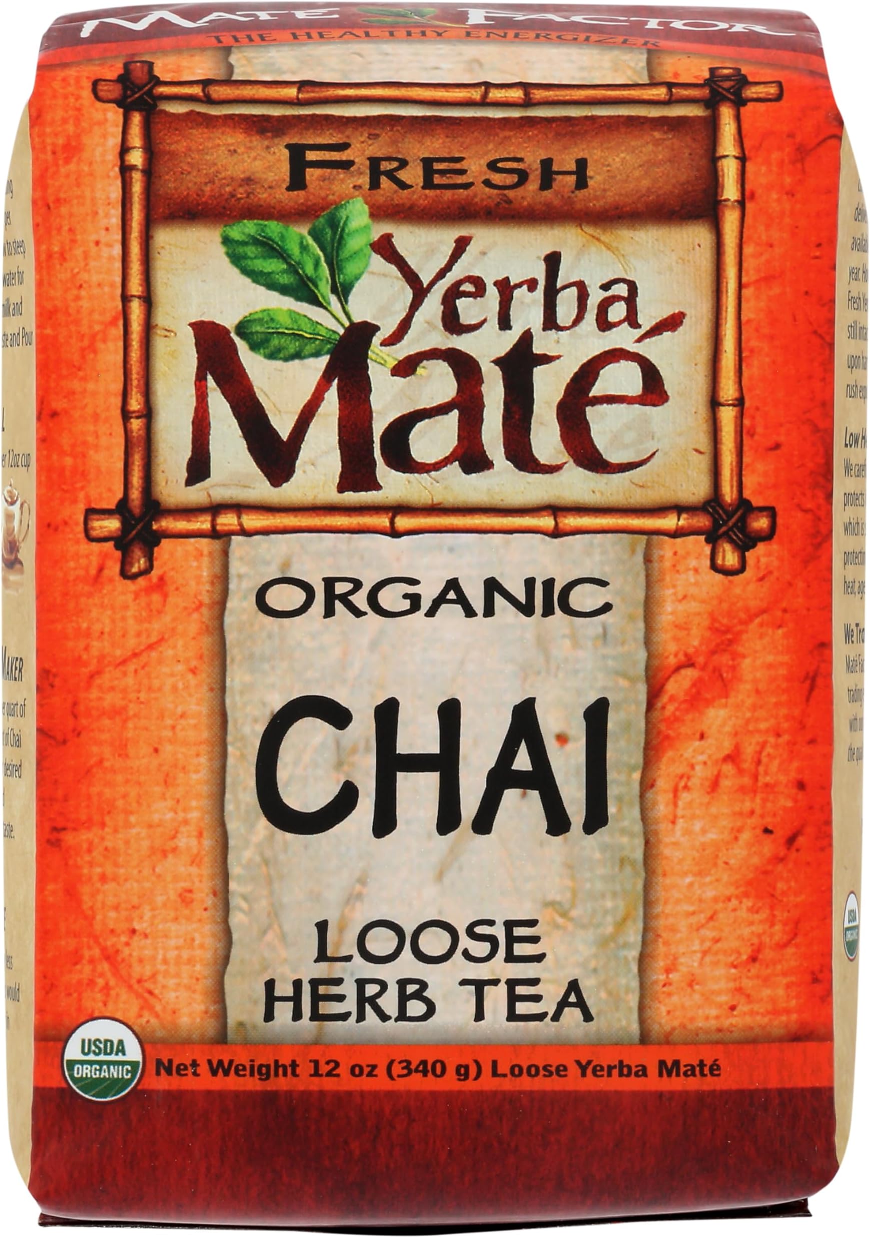 Mate Factor Yerba Organic Chai Loose, 12 Ounce