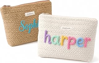 Neceser de viaje tejido personalizado, con capacidad extra grande y forro interior grueso, elaborado con técnica de bordado. Es cómodo de llevar y es un bolso imprescindible para las mujeres que viajan.