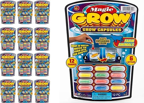 Ja-Ru Magic Grow, 18 Capsules, Sea Animals, 1-pack(12 Packs)