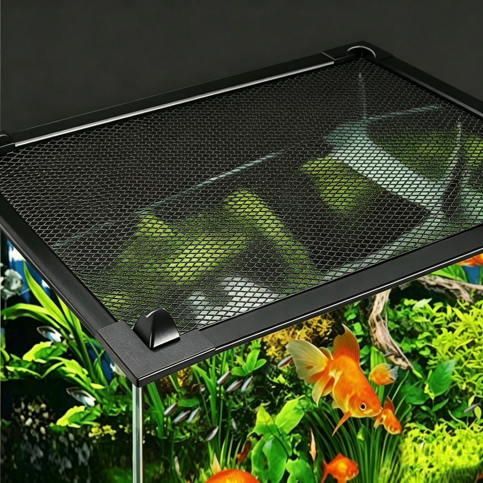 Couvercle MagnéTique pour Aquarium,Couverture Anti-Saut D'Aquarium,Couvercle De RéServoir De Poisson,Ajustement Serré,EmpêCher Les Animal Aquatiques De Saut Hors De l'eau