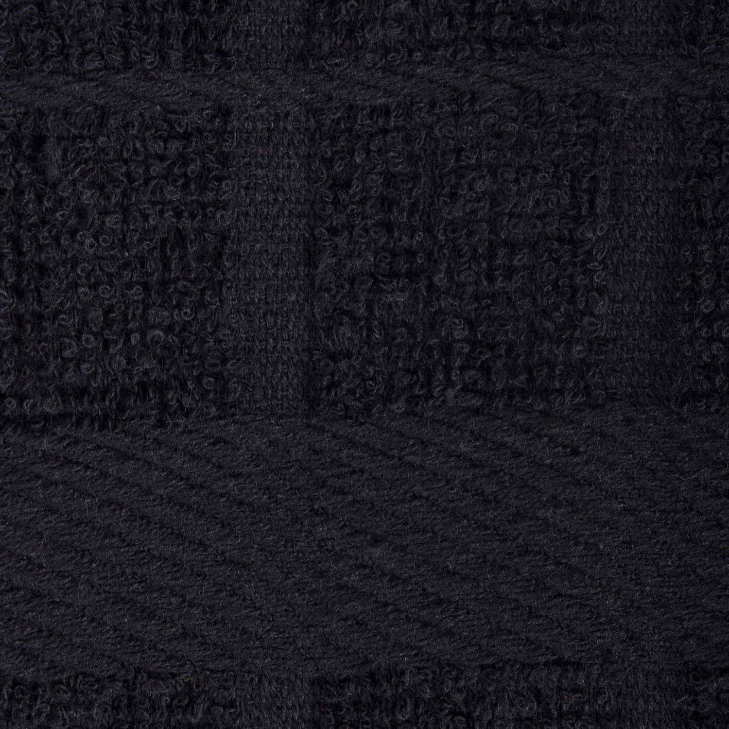 DII Basic Terry Collection Solid Windowpane Dishcloth Set, 12x12, Black, 6 Piece image 3