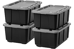IRIS 27 Gallon Storage Plastic Totes (Pack of 4)