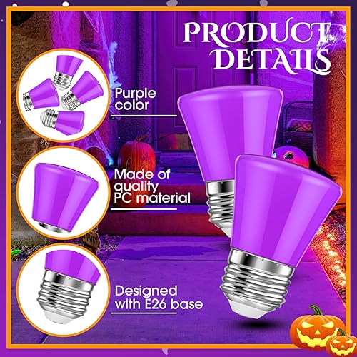 Miniatura 3 de 25 bombillas LED de Navidad de 2 W de repuesto para tira de luces al aire libre, base E26, plástico impermeable, bombilla LED S14 para boda,