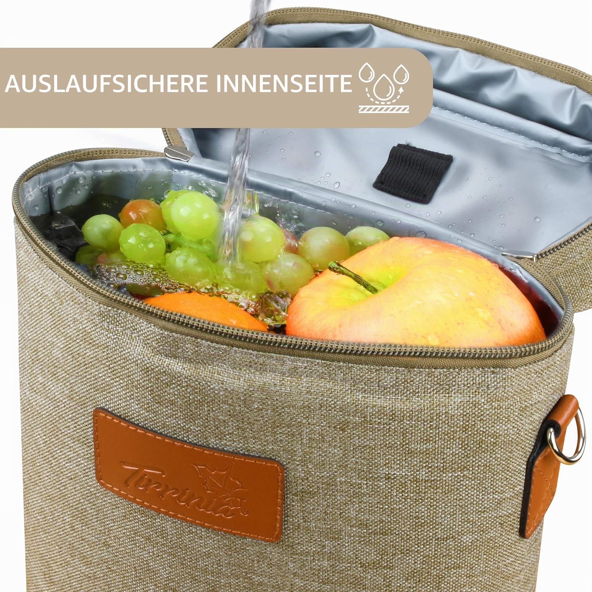 Kato Flaschentasche für 1 Flasche Kühltasche für Wein Bier Getränke Outdoor Tragetasche mit Trennwand Griff Schultergurt Gratis Korkenzieher
