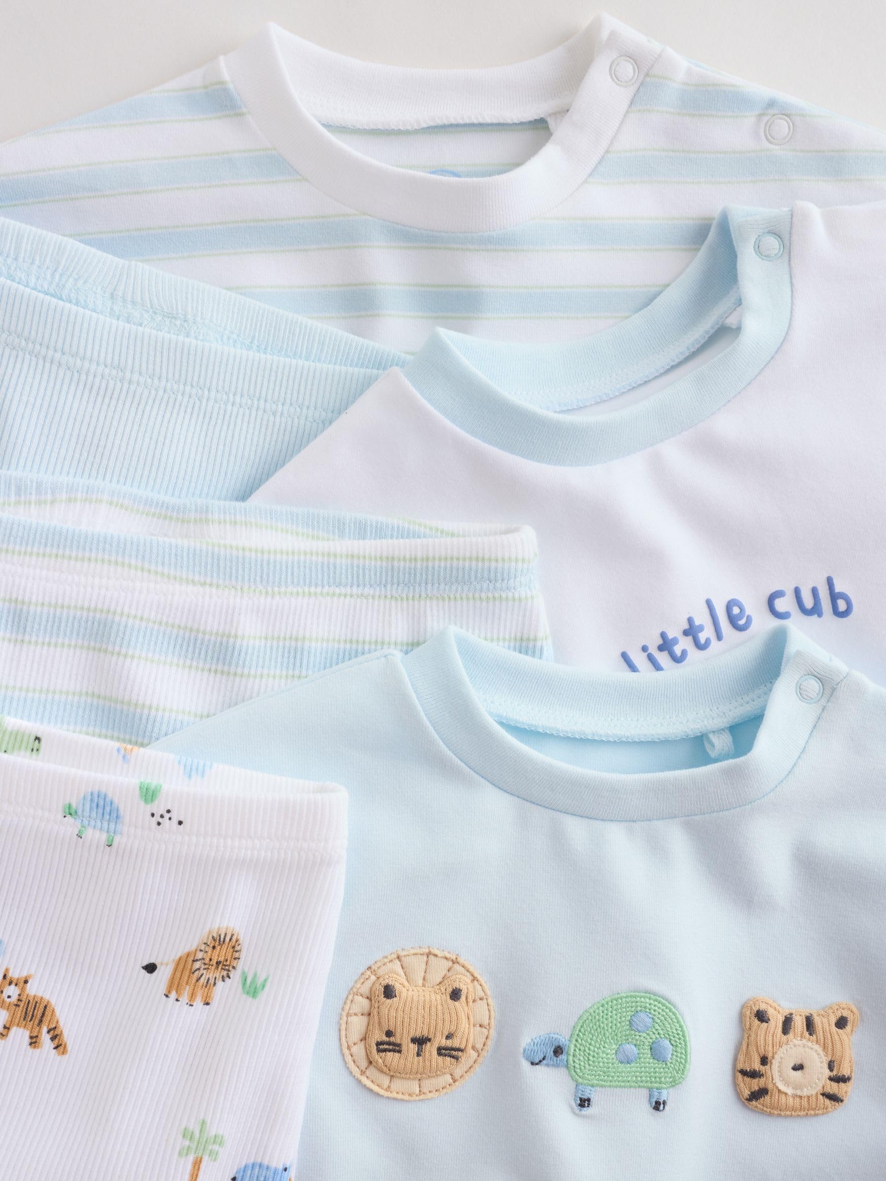 NEXT Baby Jungen Baby-Oberteil & Leggings, 6-teiliges Set