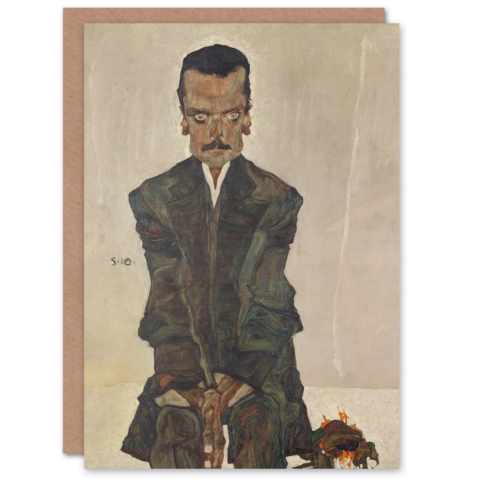 Artery8 Egon Schiele Art Card Portrait of the Publisher Eduard Kosmack