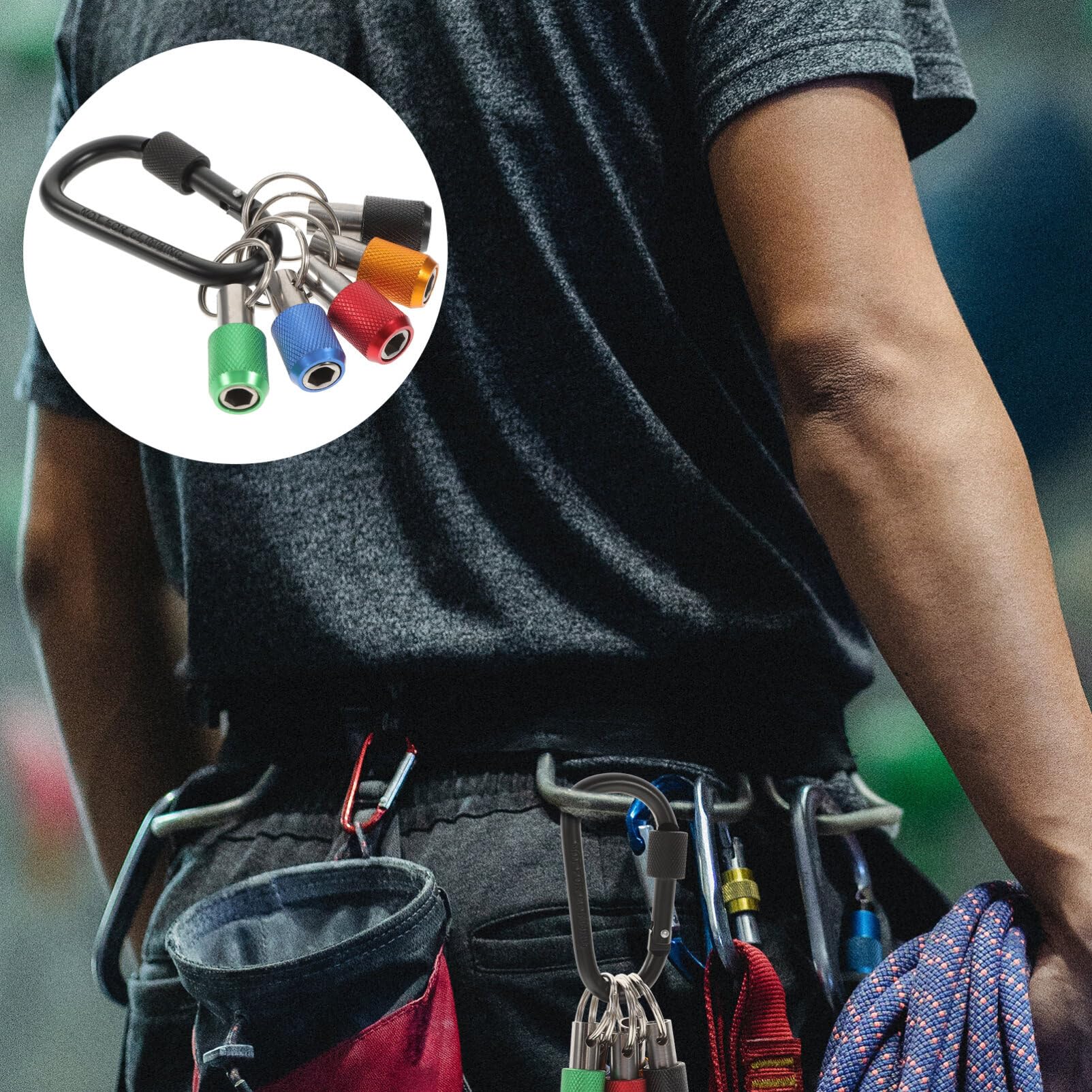 BESTonZON 3sets Porta Punte Per Cacciavite Con Prolunga Portachiavi Pratico e Flessibile Per Punte Avvitatore Per Festività e Uso Quotidiano