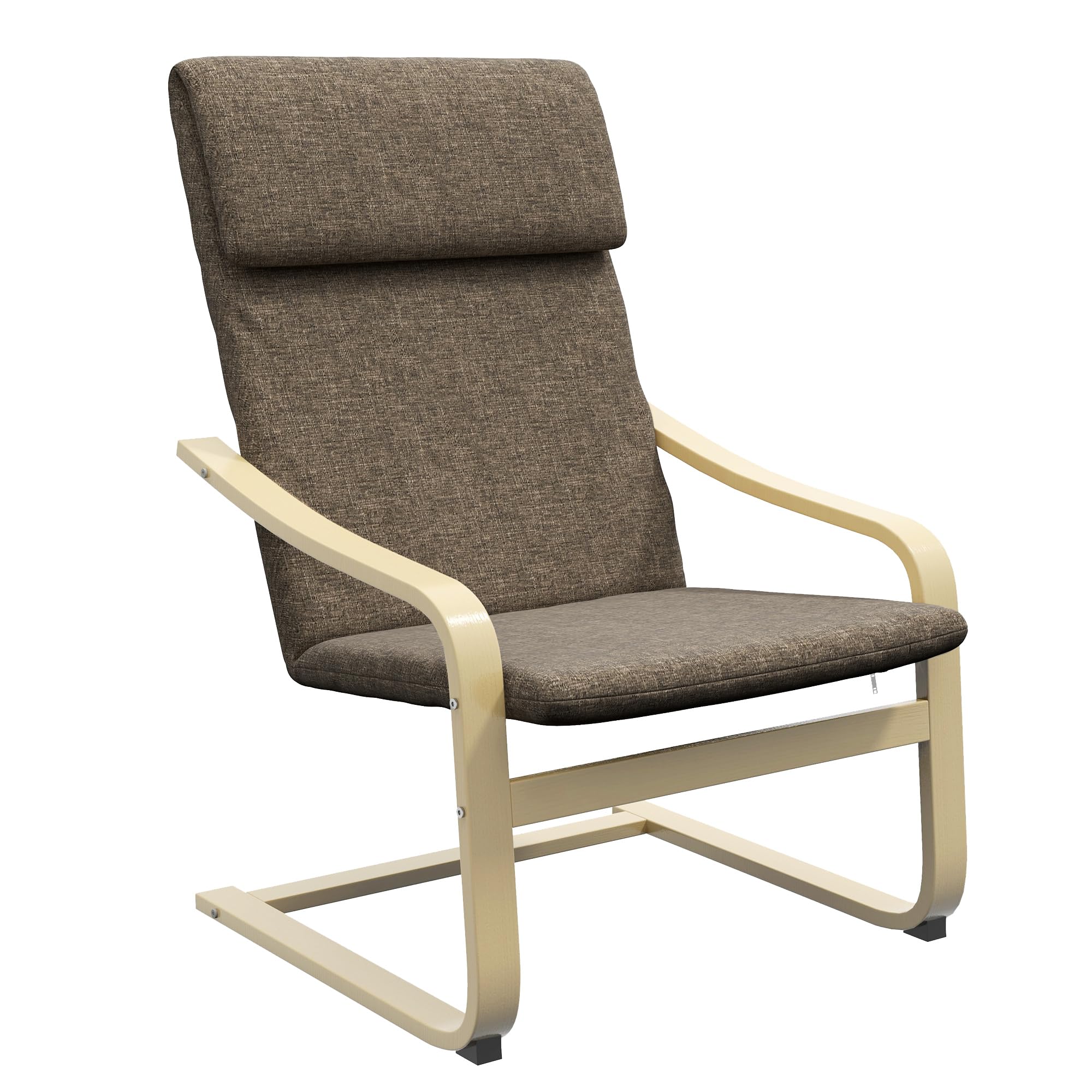 HOMCOM Relaxstuhl, mit Kopfkissen, Schwingsessel, 65 x 79 x 98cm, Braun