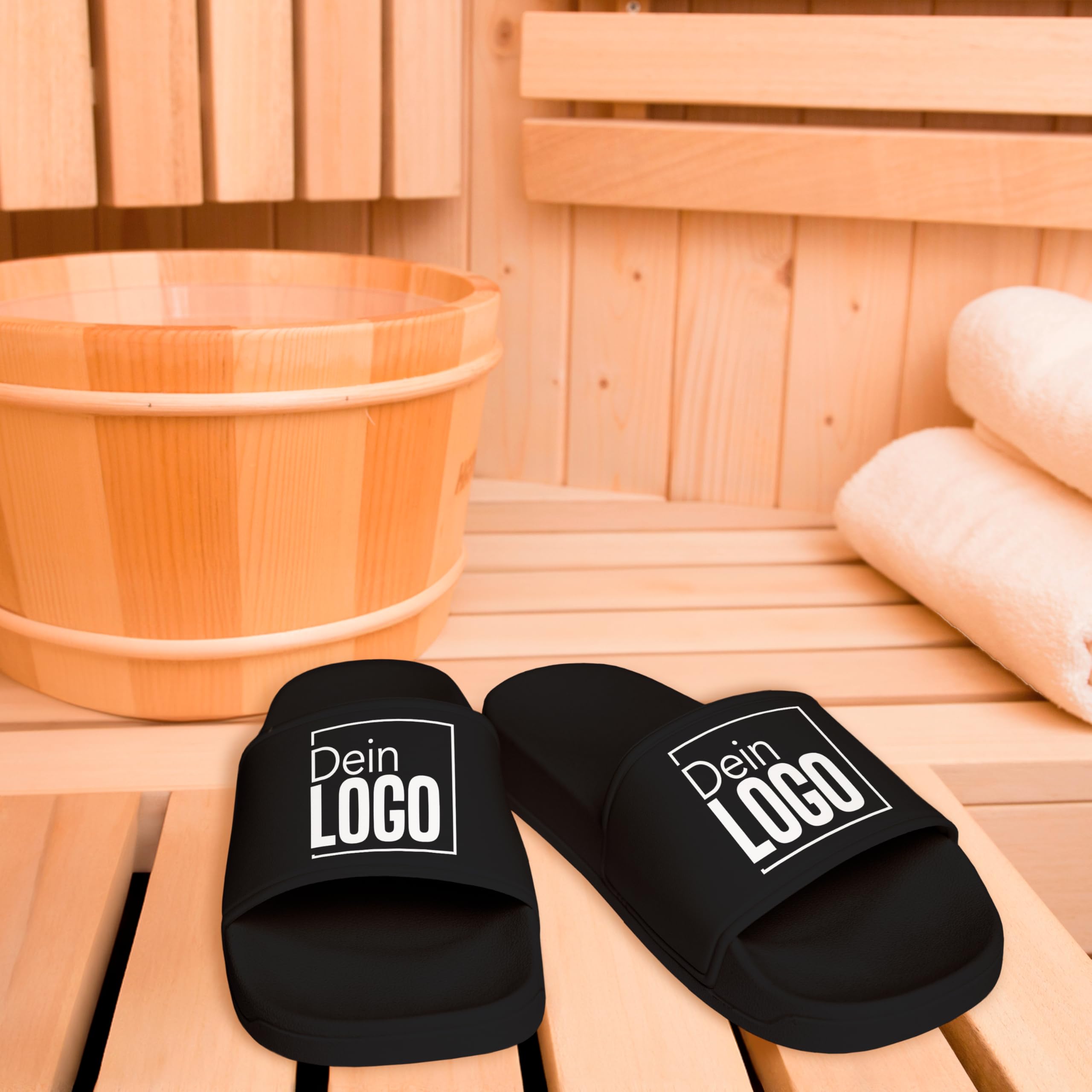 True Statements Badelatschen personalisiert mit eigenem Logo/Bild – selbst gestalten - Schlappen Slipper Slides