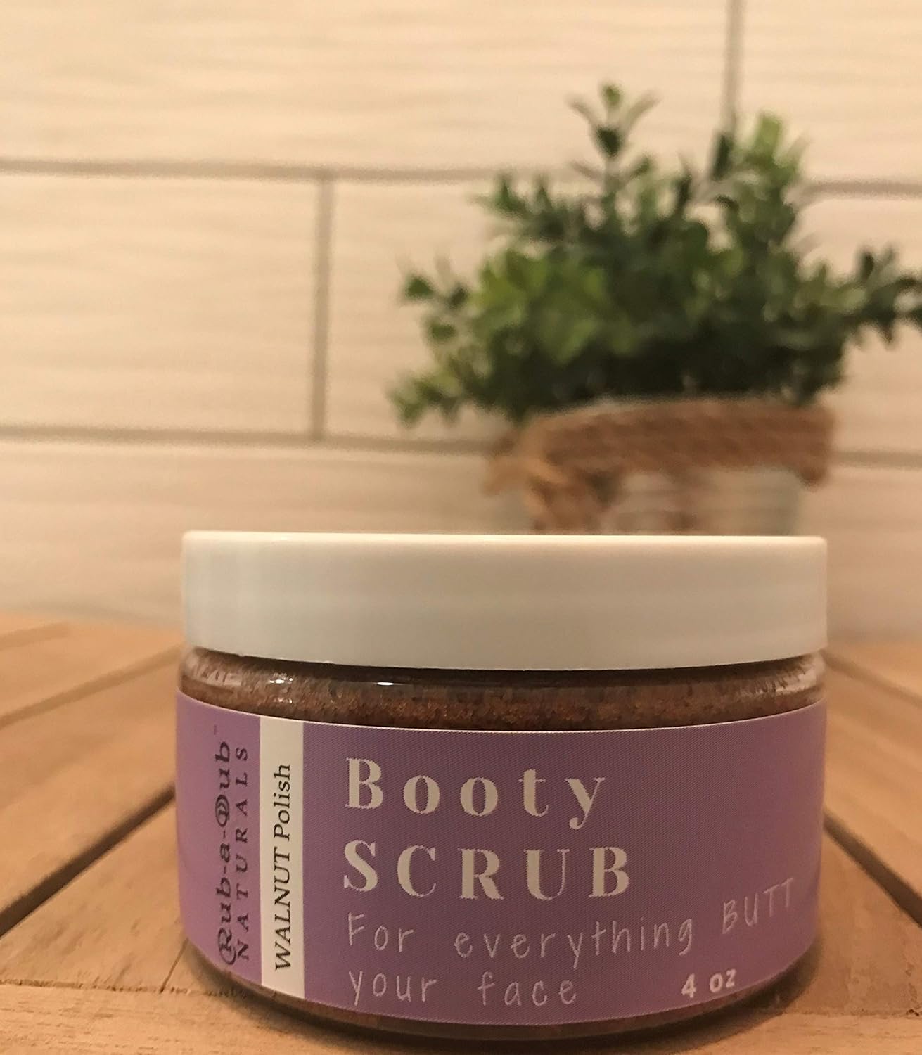 Premium Walnut Body, Back and Booty Scrub, Exfoliating Butt Scrub for Acne, Cellulite, Stretch Marks, ingrown Hair, Keratosis Pilaris, Made in USA, 4 Ounce (Pack of 1)