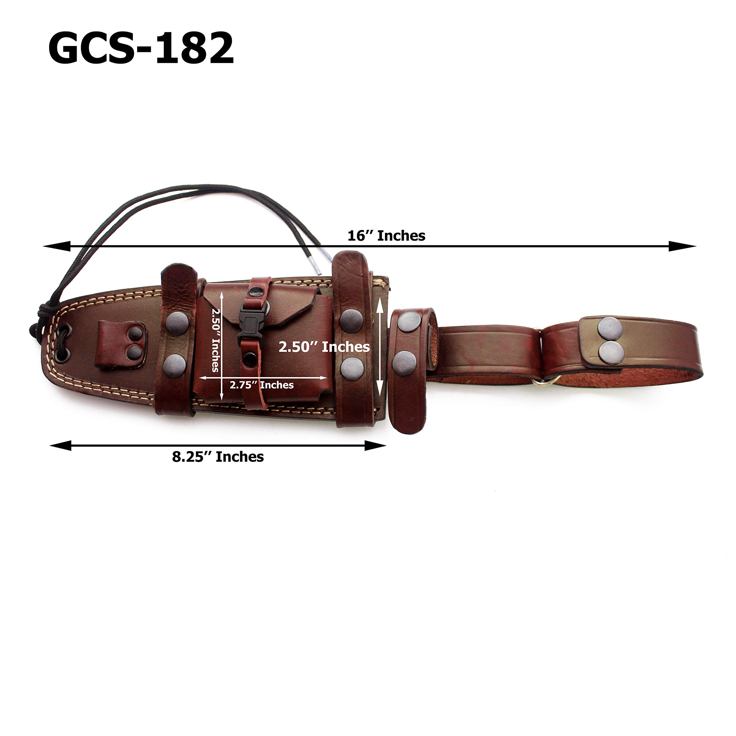 GCS Custom Handcrafted Sheath for Hunting Survival Tactical Knife Fixed