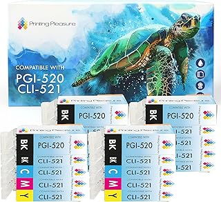 20 (4 SETS) Compatible PGI-520 CLI-521 Ink Cartridges for Pixma MP540 MP540x MP550 MP560 MP620 MP620b MP630 MP640 MP980 MP990 MX860 MX870 iP3600 iP3680 iP4600 iP4680 iP4700 - High Capacity
