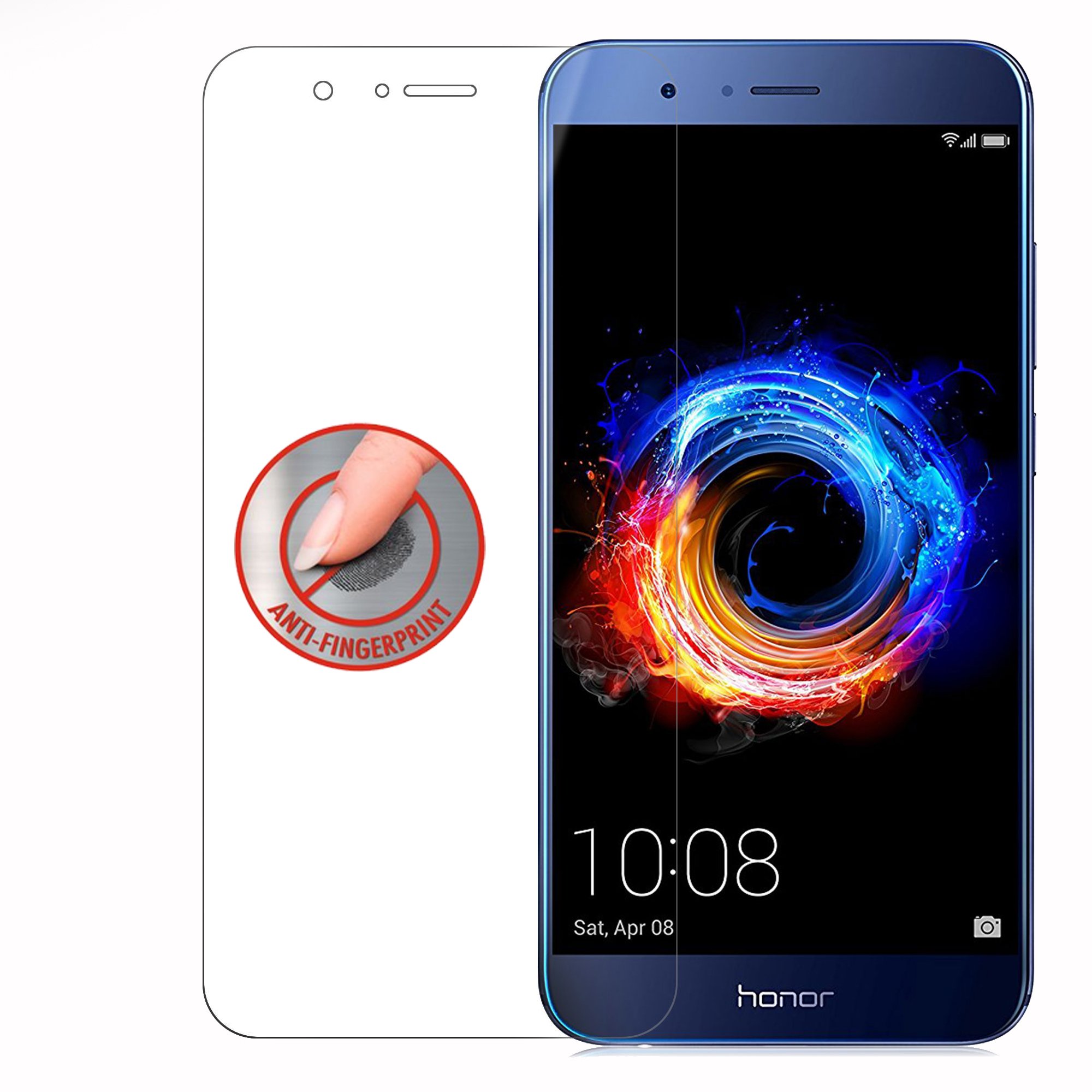 Cadorabo - Pellicola Protettiva Per Honor 8x In Trasparente Con Nero - Vetro Di Protezione Temprato Blindato (tempered) Schermo Intero Per Display Con 3d Touch E 9h