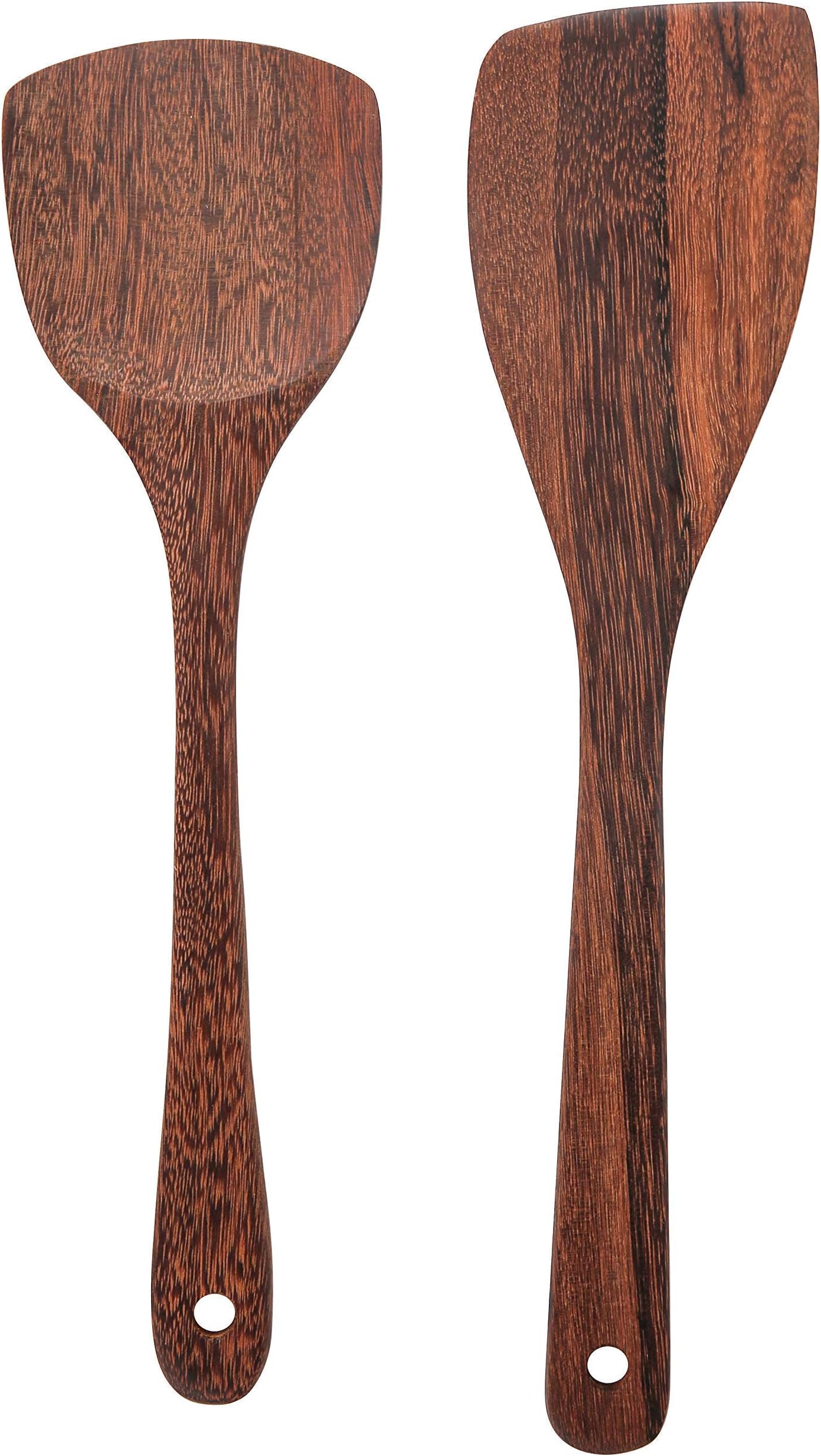 Wooden Spatulas for cooking Set of 2 12.8 Inch 12 Inch