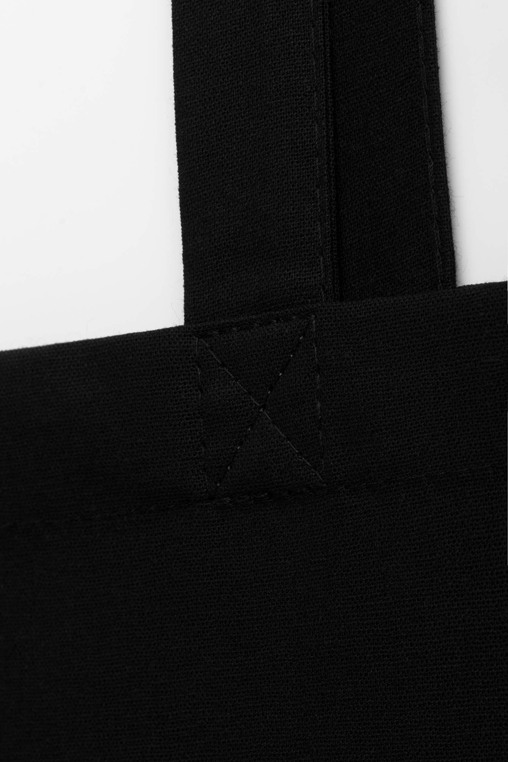 POLHIM Cotton_bag_140_38x42cm Unisex Cotton Bag, Black, 1 piece, Minimal - Image 2