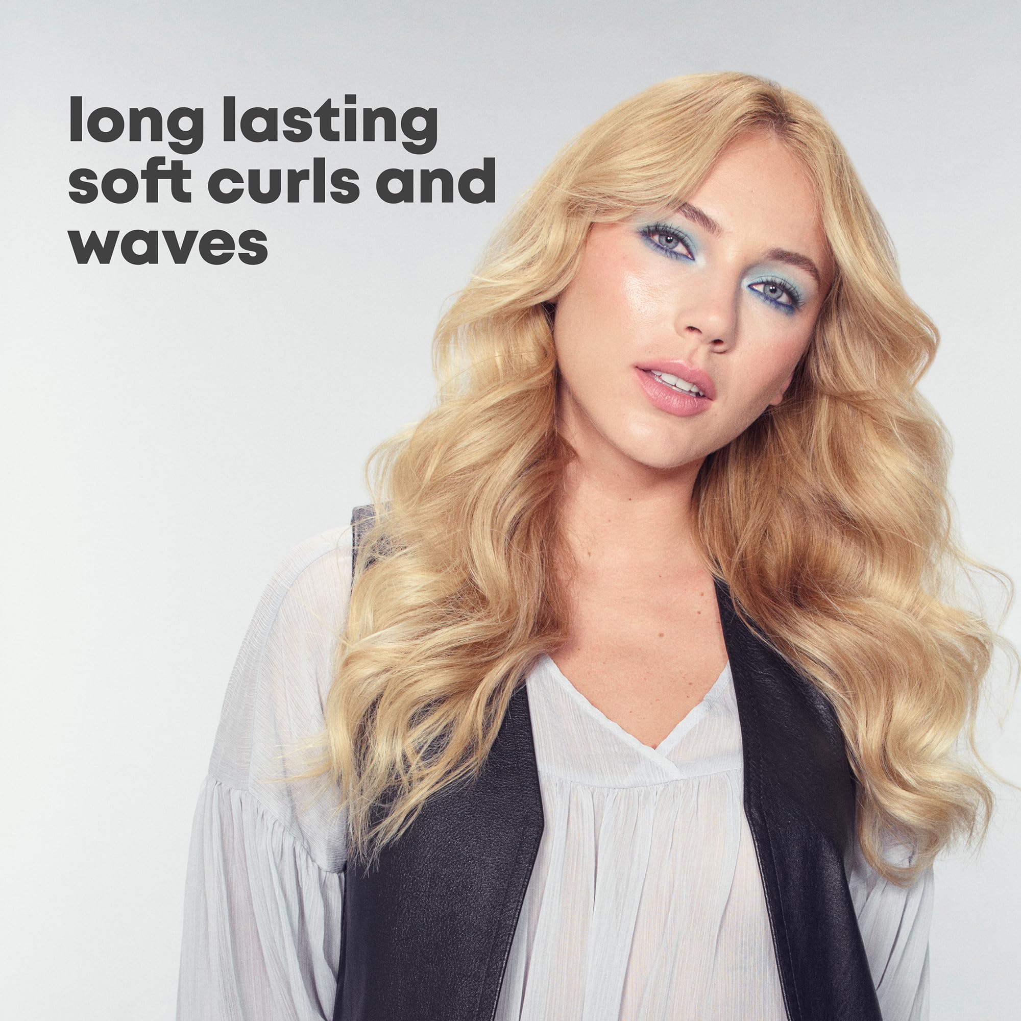 REVAMP Effortless Curls lokówka 32 mm bardzo długa lokówka - jonowy cylinder ceramiczny, równomierne ciepło, do długich włosów - profesjonalne falowanie i błyszczące loki
