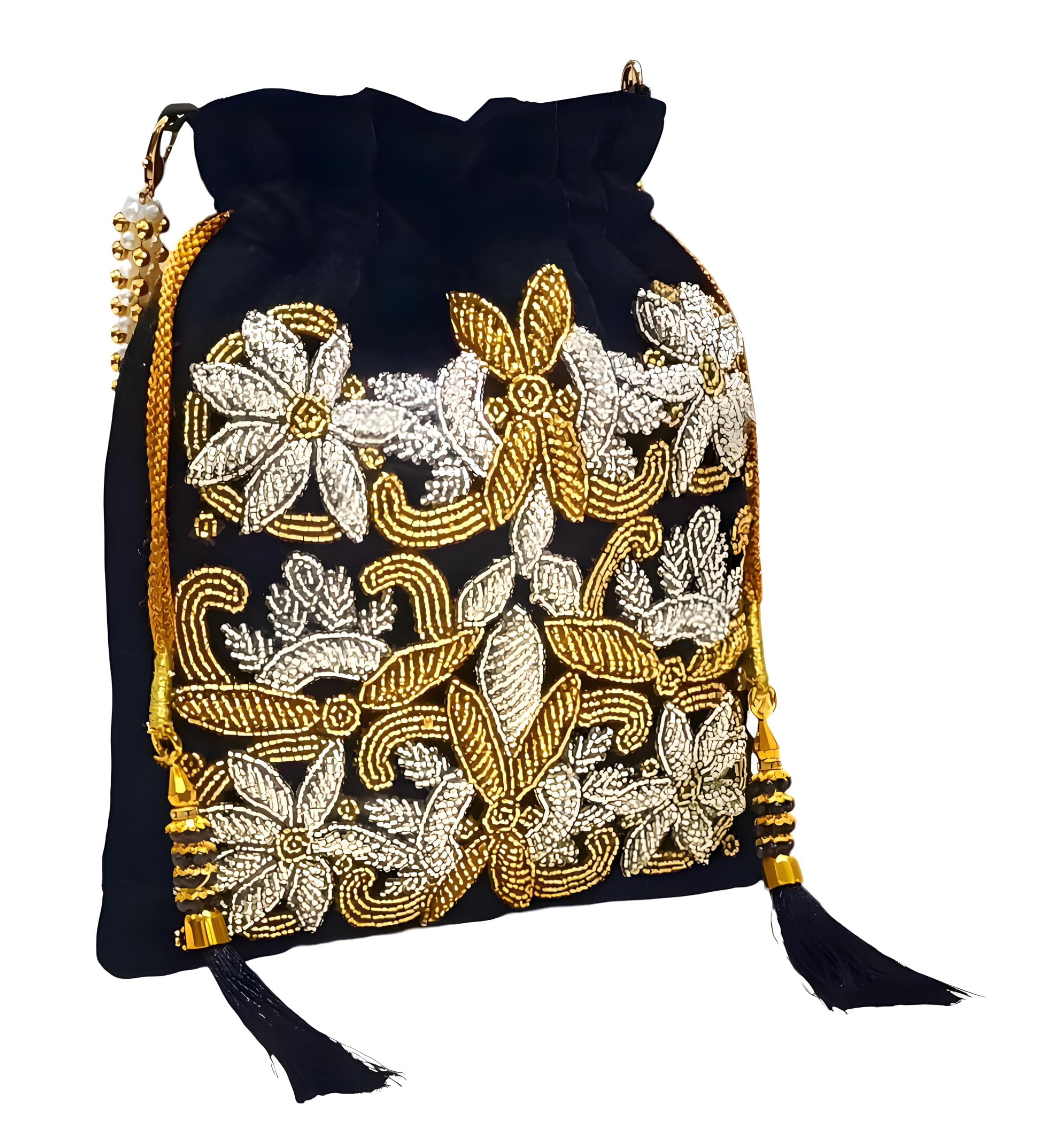 Elegant Potli Bag for Women Handcrafted Velvet Potli with Embroidery Ideal for Weddings, Parties, and Festivals-image-23