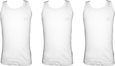 Navigare 13021 White Cotton 3 Tank Tops Wide Shoulder Boy/Boy Jersey