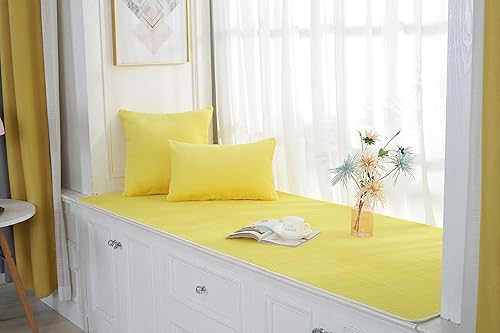 Custom Size Rabbit Plush Bay Window Décor PadsMat, Area Rugs Pad Carpet Indoor, Non-Slip Seat Cover for Bench Window Sill Tatami Balcony