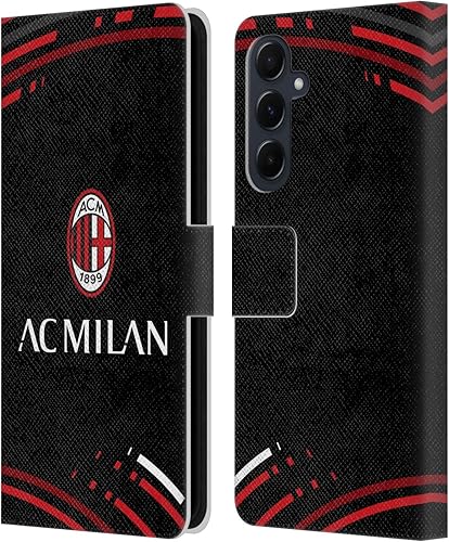 Vista 275 de Head Case Designs Funda de cuero con licencia oficial de AC Milan con diseño de camuflaje digital, compatible con Samsung Galaxy S22 Ultra 5G