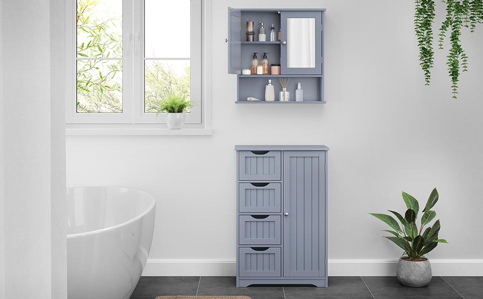 Premium Multipurpose Wall Mounted Storage Cabinet With Mirror, 6 Shelves At U20b9 599/piece In Bodhan