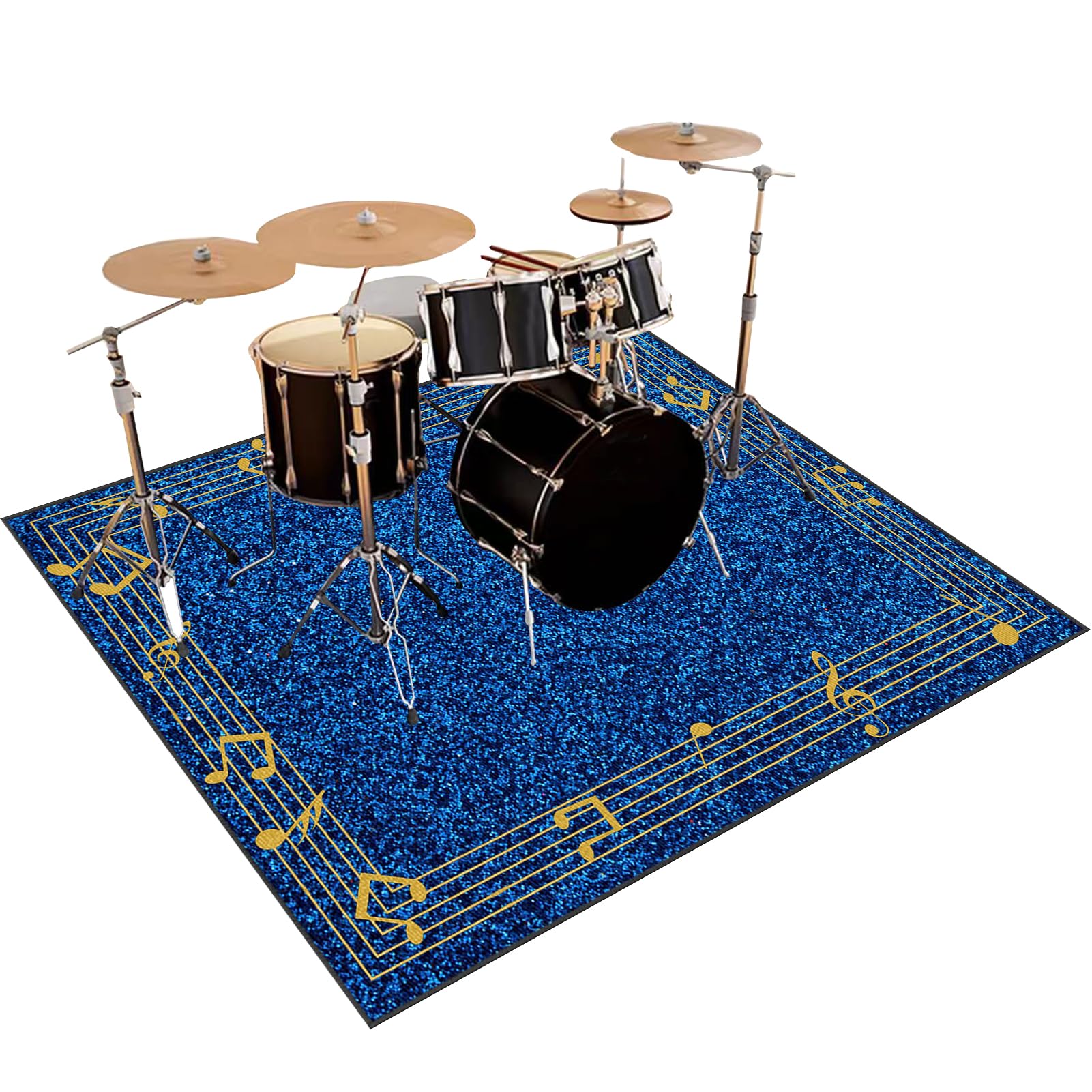 Dywaniki akustyczne Dywan Bateria Bęben Dywan Dźwiękoszczelny Dywan Elektroniczny Bateria Dywaniki Prostokątne do Bombo Pudełko Antypoślizgowa Mata na baterie 140 x 120 cm