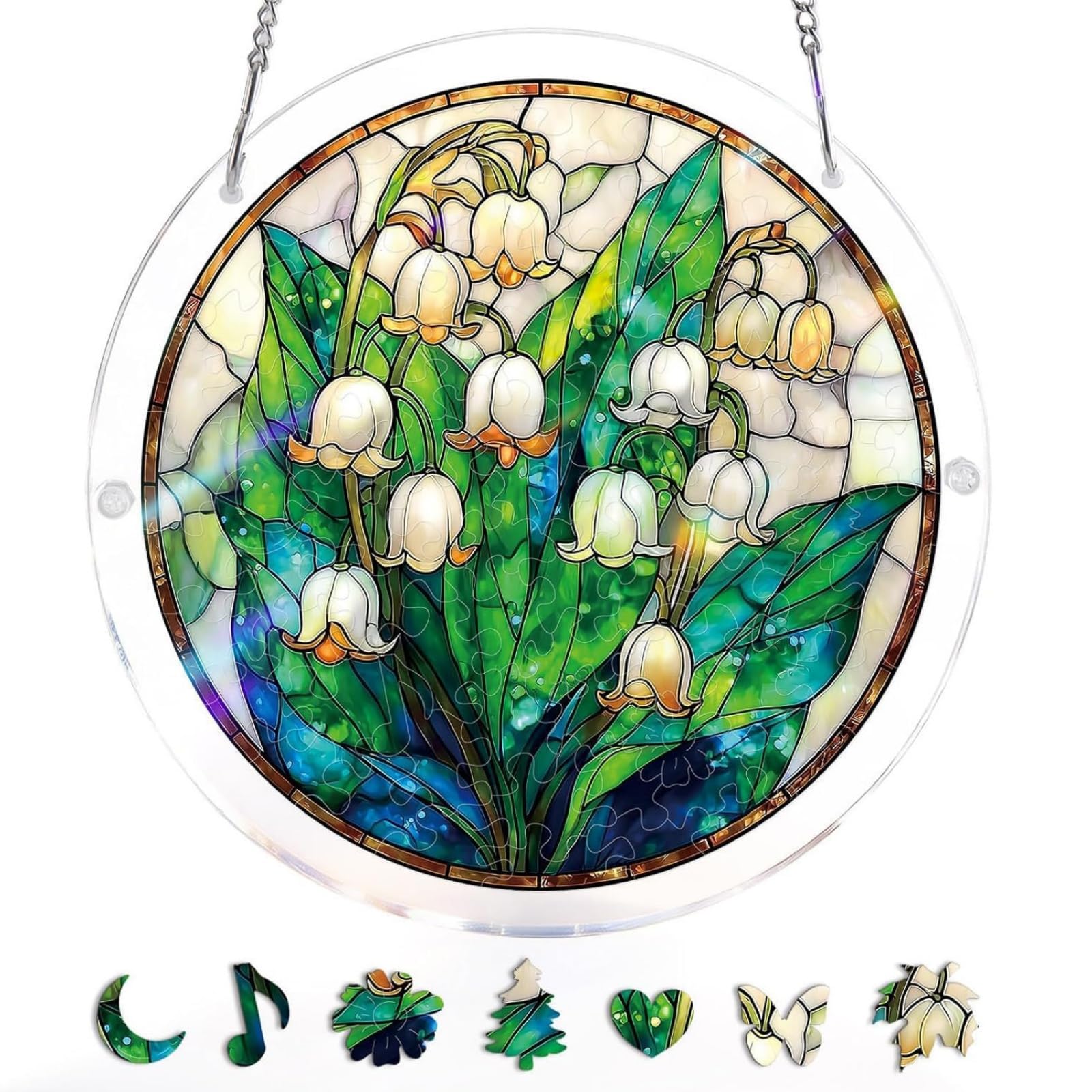 Acrylic Puzzles Suncatcher, Tree of Radiant Glass Puzzle (F)