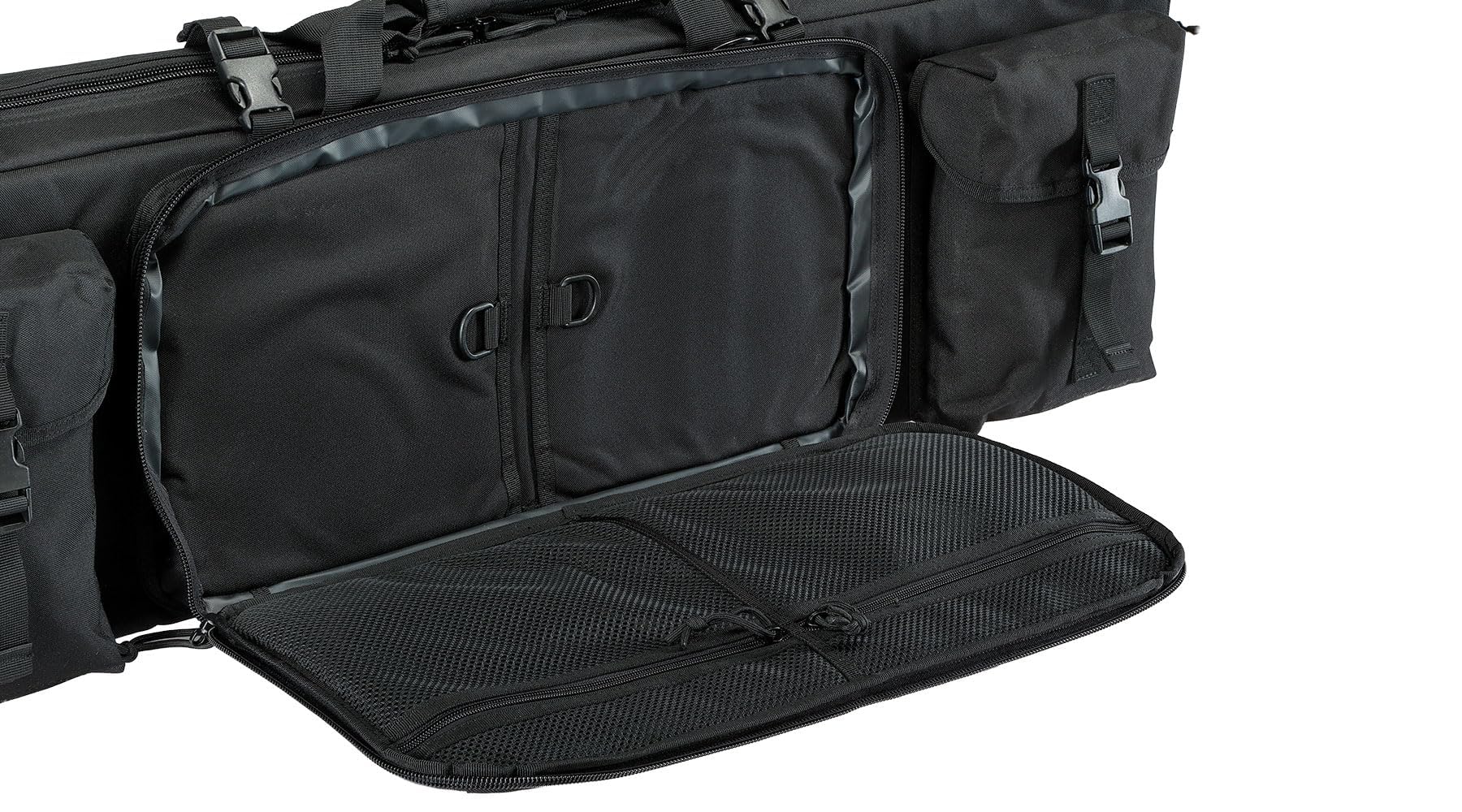 Heavy Duty Deluxe Gewehrtasche – Single & Double Rifle Bag, taktisches Langwaffen-Futteral gepolstert mit Seitenfächern & Wabenschaum, für Zubehör