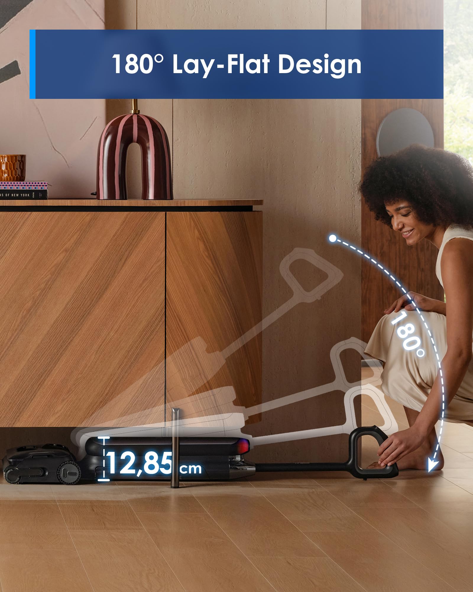 Tineco Floor One S9 Artist Nass Trockensauger, 22000Pa, 360° SmoothDrive, Anti-Tangle, 85°C Flashdry, 50Min Laufzeit