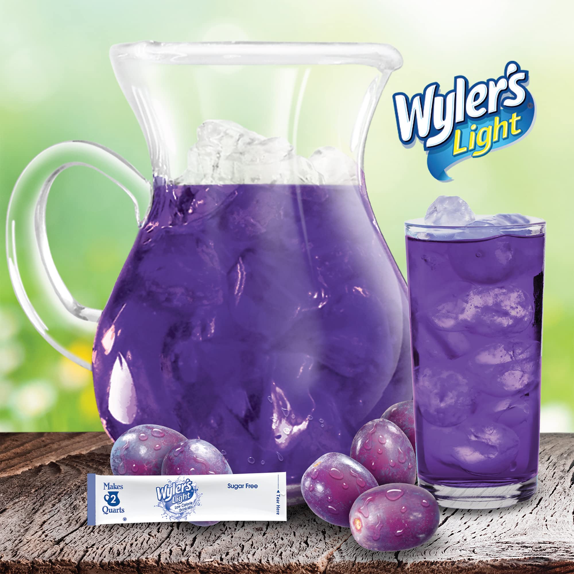 Wyler's Light Brocca per acqua, mix di bevande, uva, 36 pacchetti