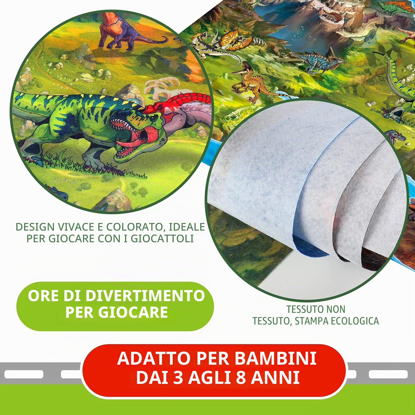Oriate Tappeto da Gioco Moderno per Bambini, Interazione Genitore-Figlio, Traffico Stradale Educativo, Vita in Città 552-C