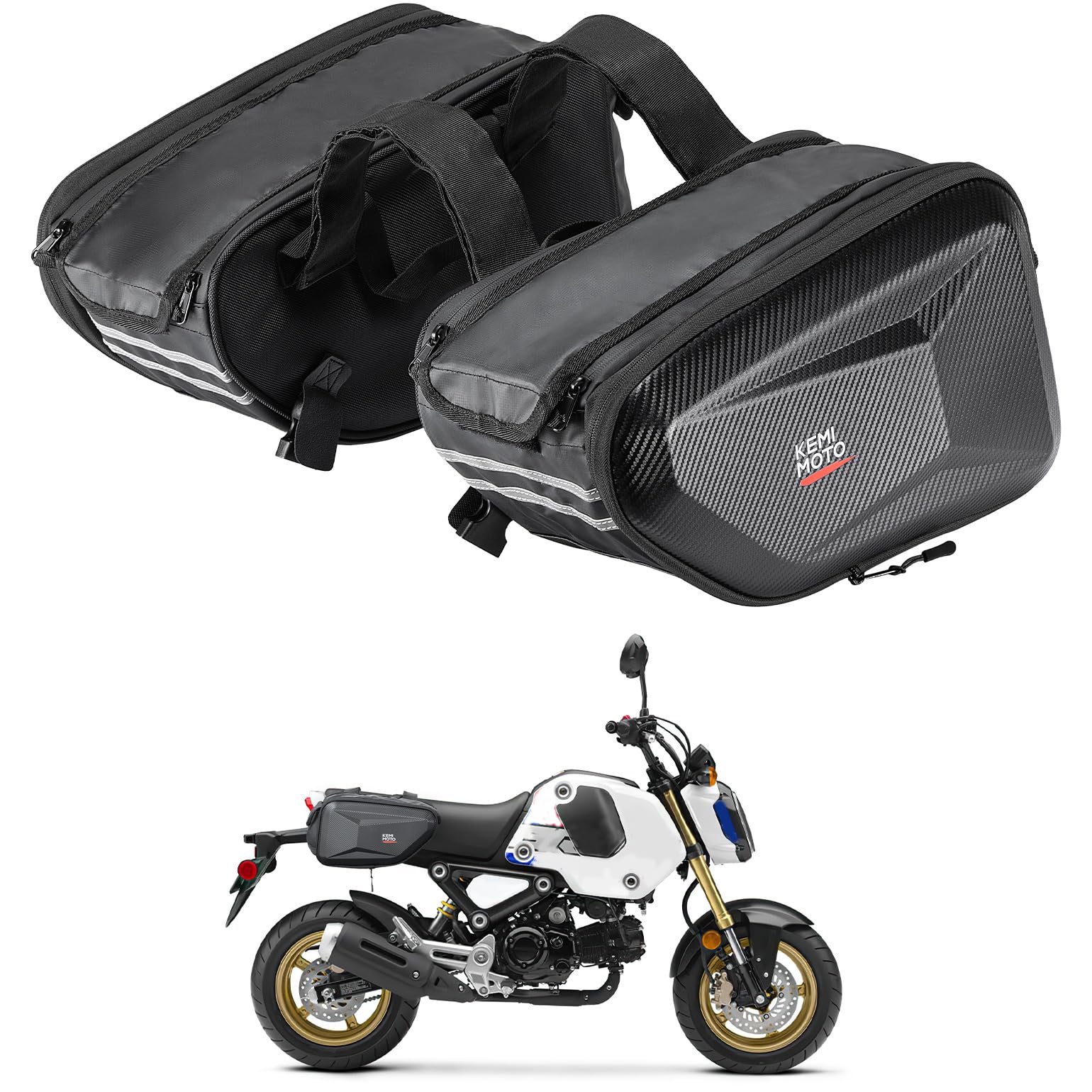 Amazon | KEMIMOTO バイク サイドバッグ バイク バッグ 30L 大容量 
