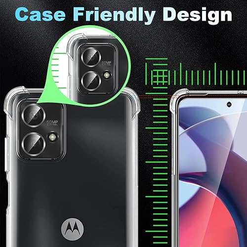 Miniatura 5 de LYWHL Protector de pantalla para Motorola Moto G Stylus 5G (2023), paquete de 3 películas transparentes HD de vidrio templado con dureza 9H + 1