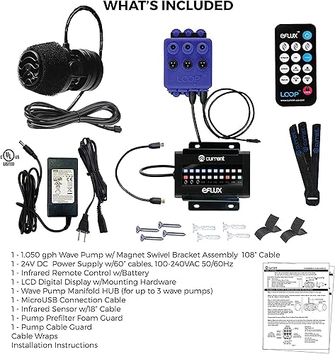 Miniatura 4 de Current USA eFlux kit de bomba generadora de olas, (1050 GPH)