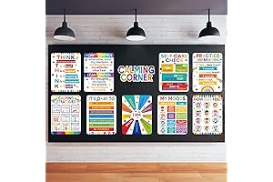 Vibrant Calming Classroom Posters for Healthy Emotion Management