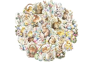 Easter Stickers Pack 100 pcs, Easter Eggs Bunny Rabbit Stickers