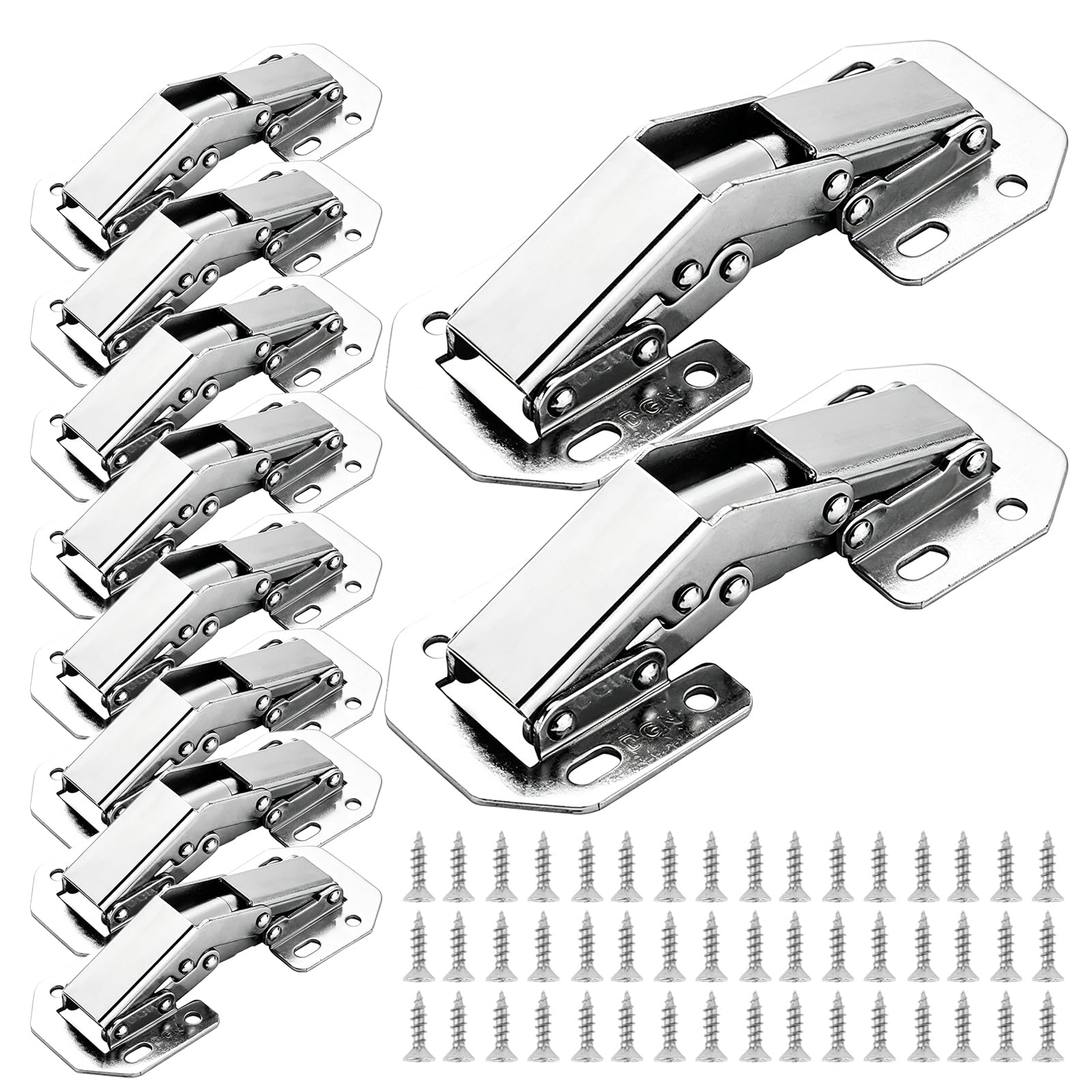 10Pack 3-Inch Concealed Hinges, Soft Close Kitchen Cupboard Hinges, for Wood Cabinets & Wardrobes, Replacement Hardware for Kitchen Door Hinge Repair